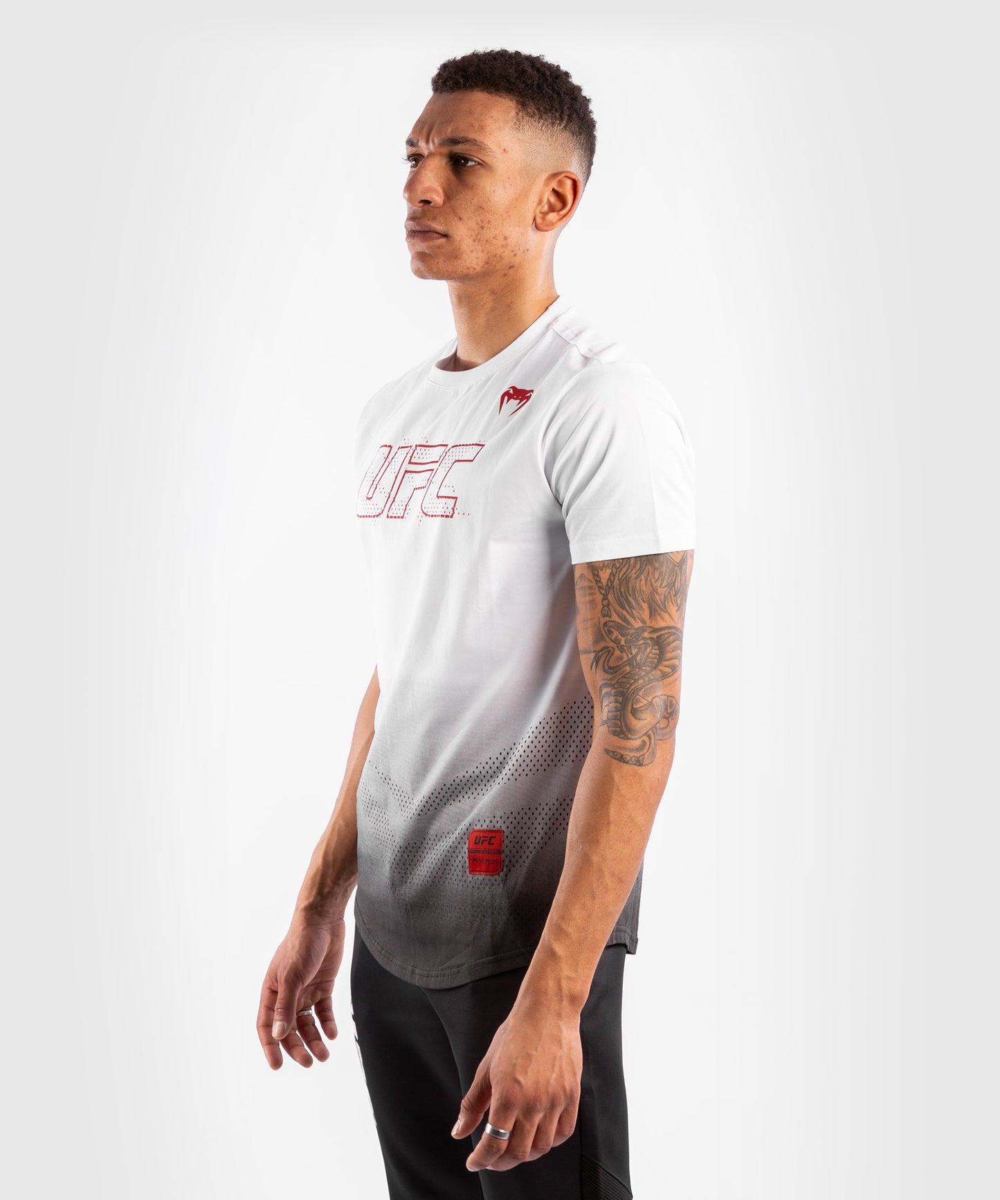 T-shirt Manches Courtes en Coton Homme UFC Venum Authentic Fight Week - Blanc