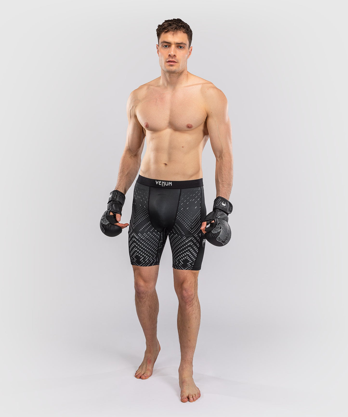 Venum Midnight Fury Pantaloncini a Compressione – Nero/Grigio/Argento