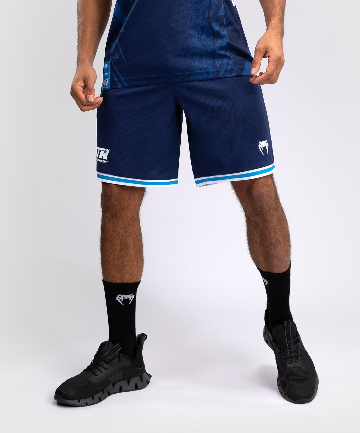 Venum x Top Rank Original Pantalones Cortos de Baloncesto para Hombre - Azul Marino