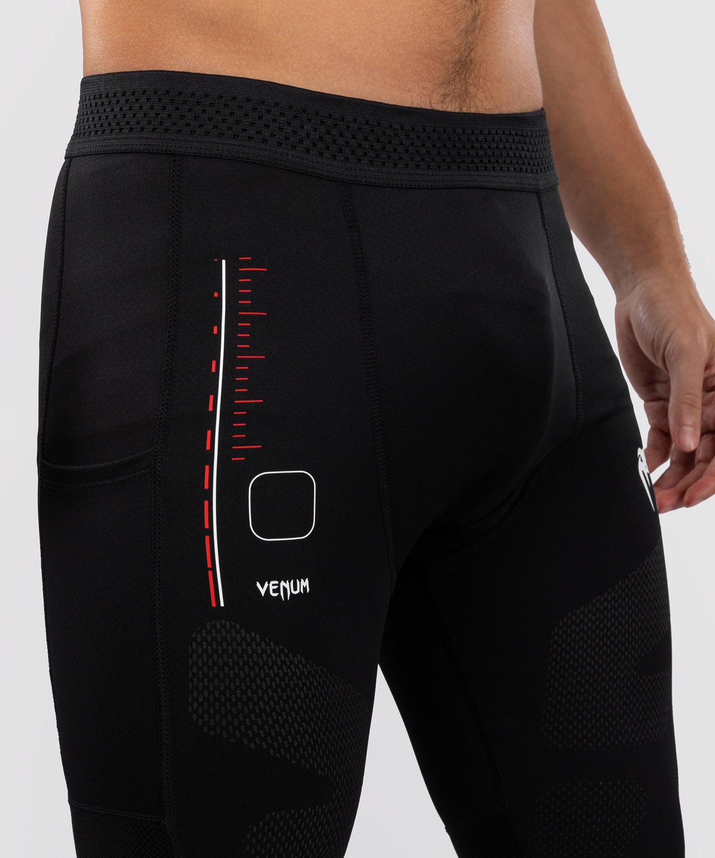 Venum Tactical XT Compression Pants - Black/Fire Red