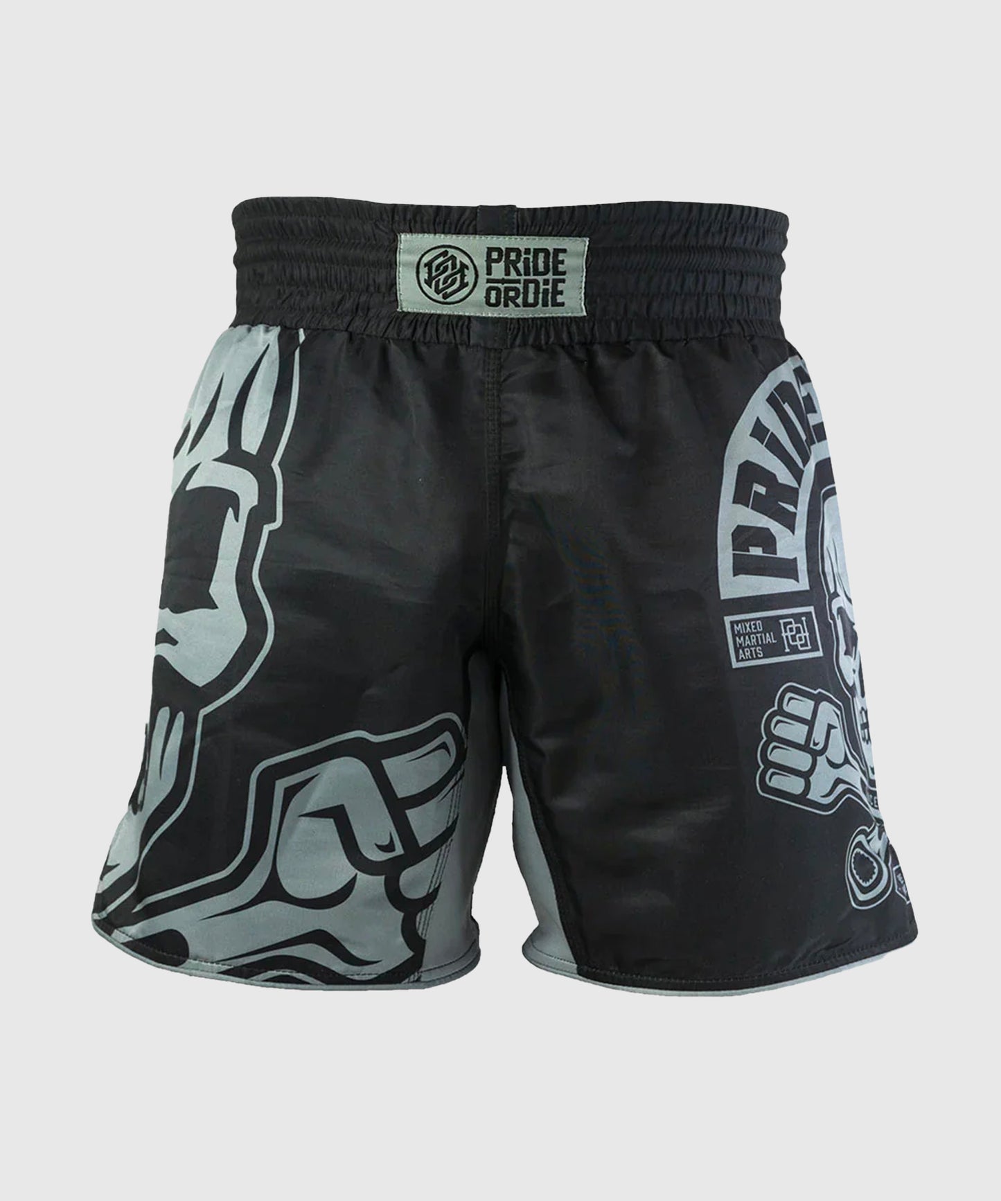 Fightshort Pride Or Die Busted Knuckles - Noir