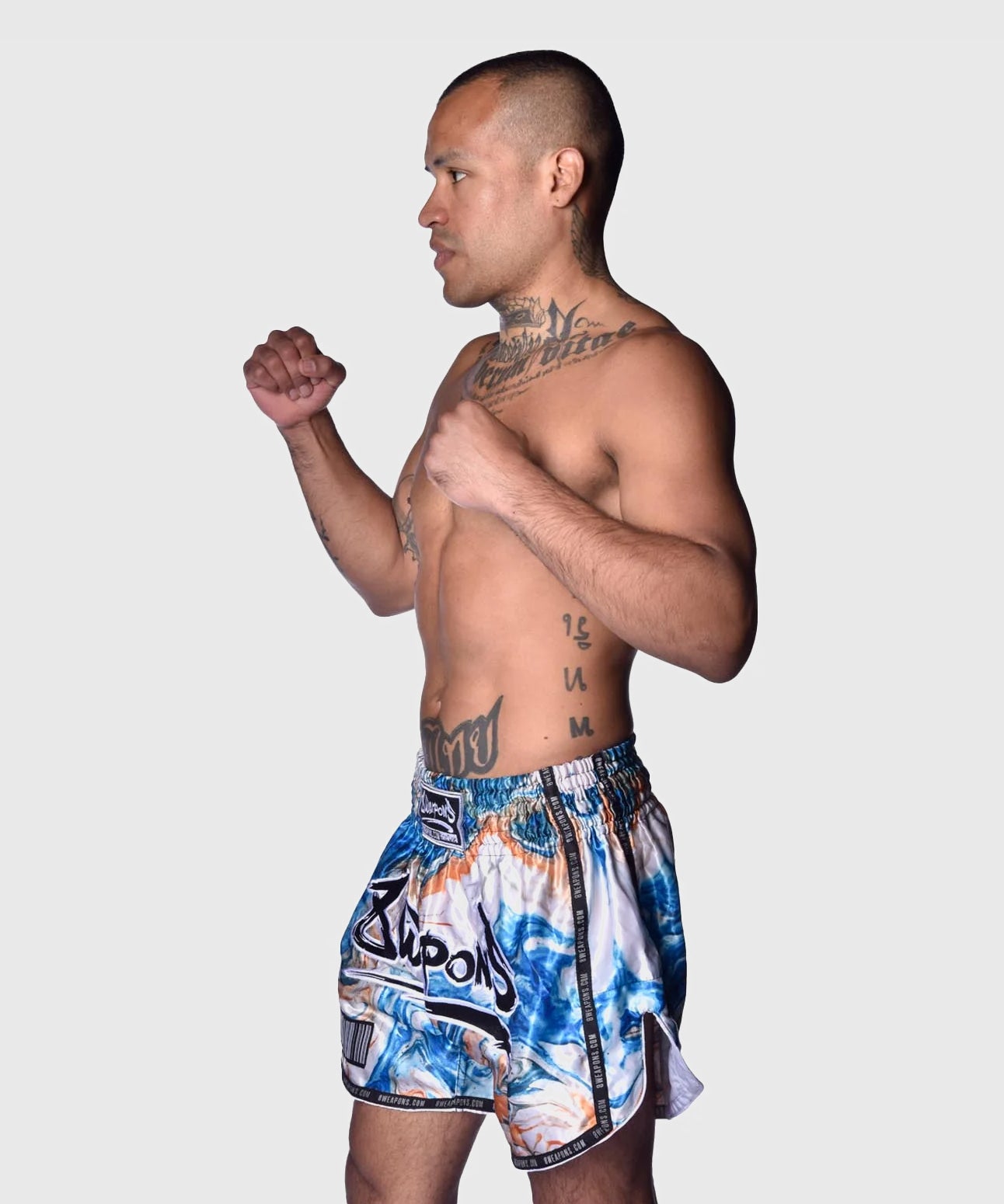 8 Weapons Vivo Vertigo Pantalones de Muay Thai - Azul