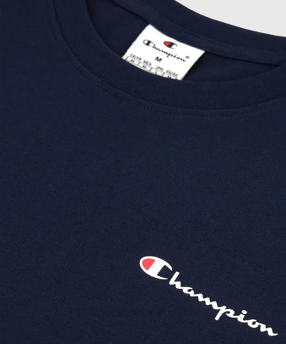 T-Shirt Champion En Jersey De Coton Avec Petit Logo - Bleu Marine