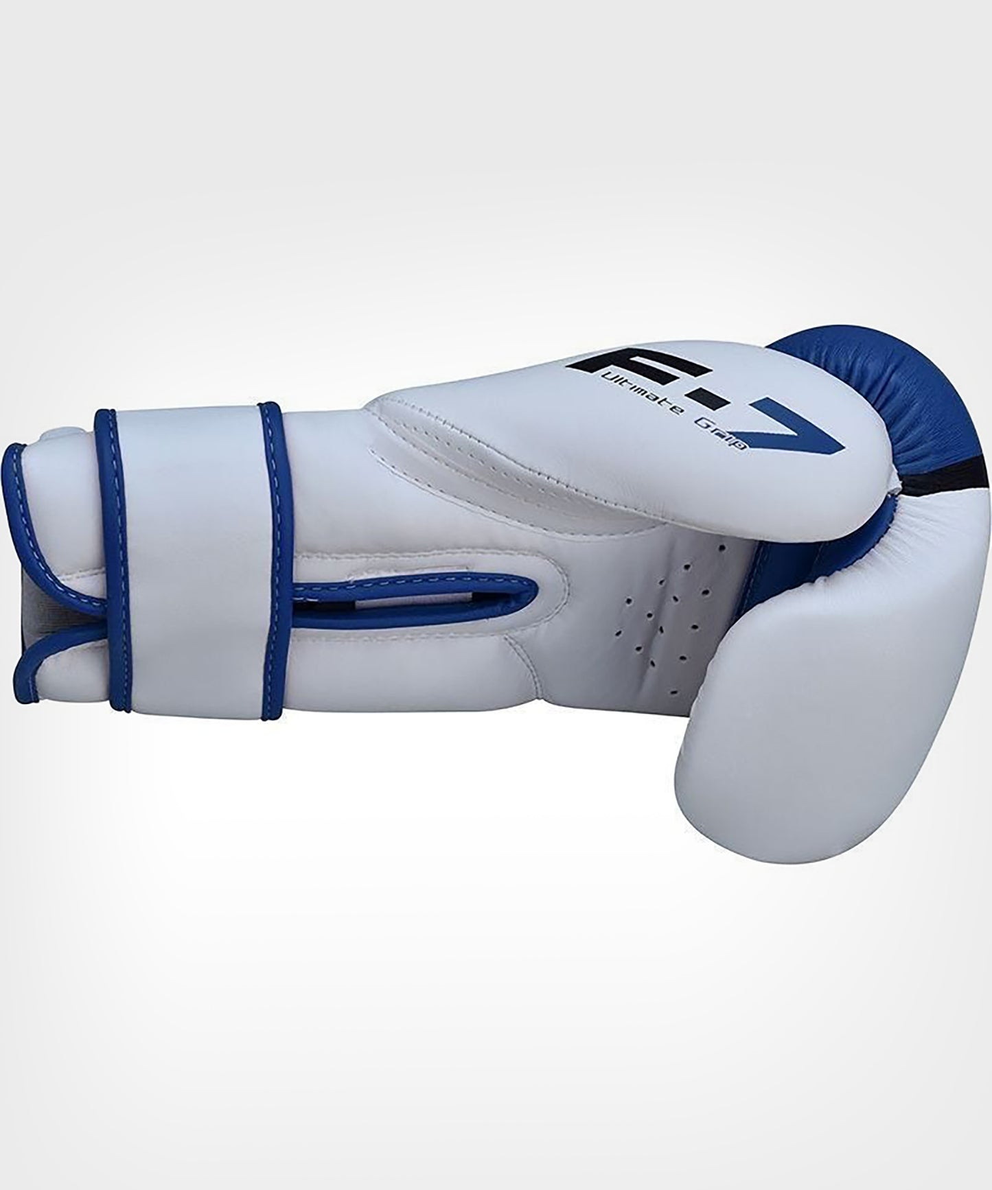 RDX Sports Quadro-Dome Boxing Gloves – White/Blue