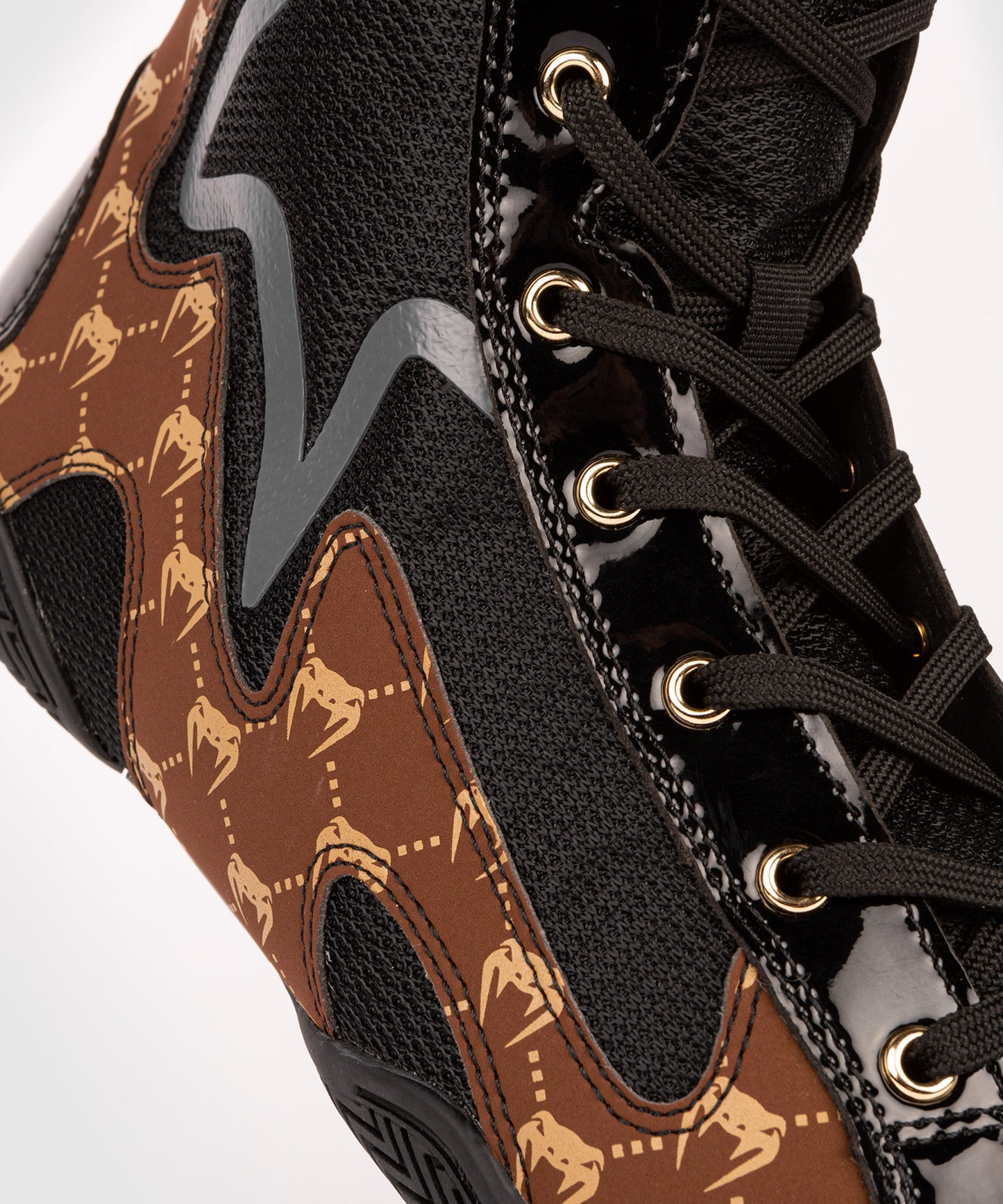 Chaussures de Boxe Venum Elite Evo Monogram - Noir/Marron