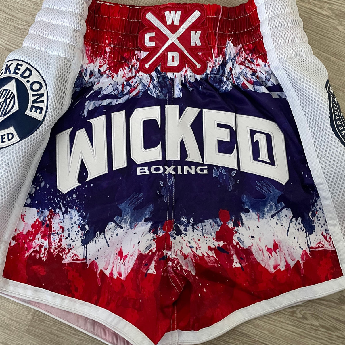 Short de Muay Thai Wicked One Glorious - Blanc