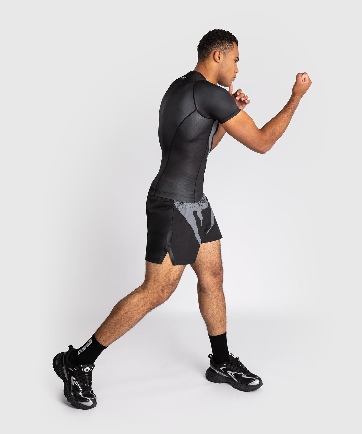 Venum No Gi Rashguards - Black/ Silver Grey