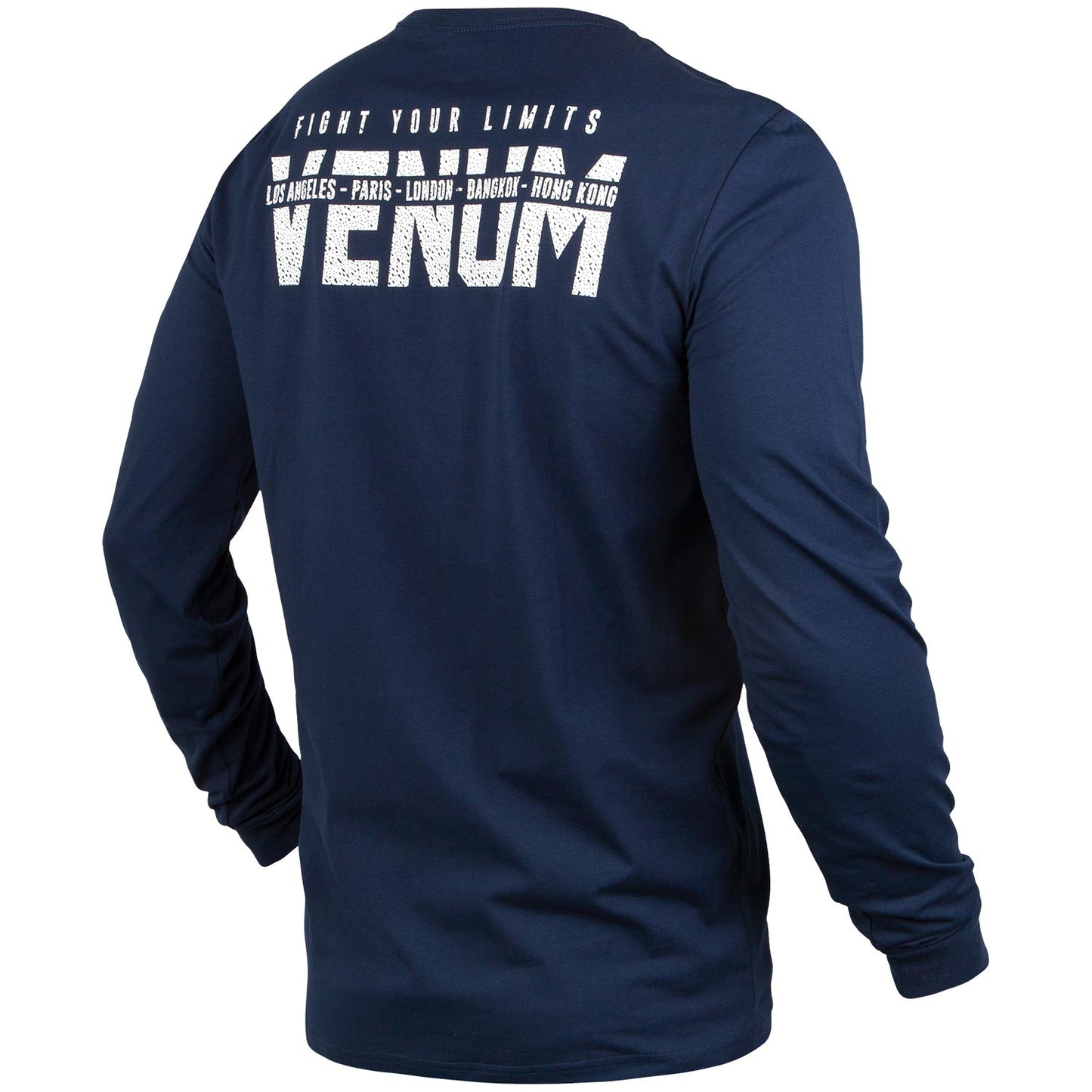 Venum Signature T-Shirt - Long Sleeve - Navy/White