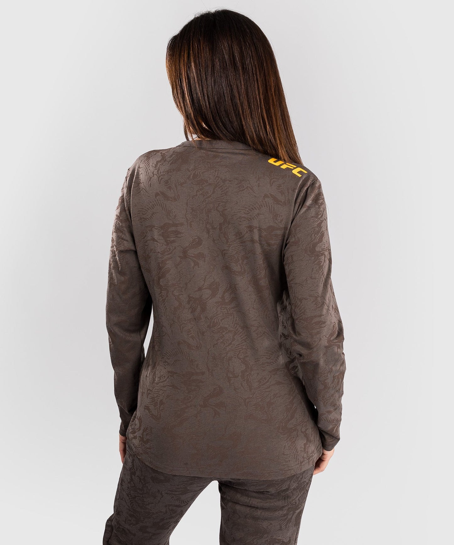 UFC Fusion by Venum Fight Week Women's Long Sleeve Cotton T-Shirt - Earth Brown