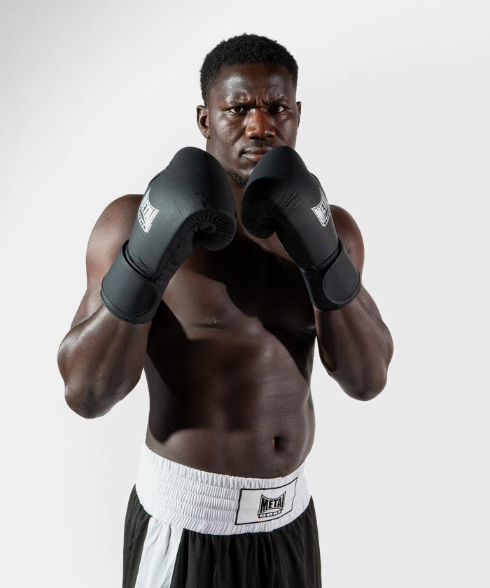 Metal Boxe Genezis Leather Boxing Gloves - Black