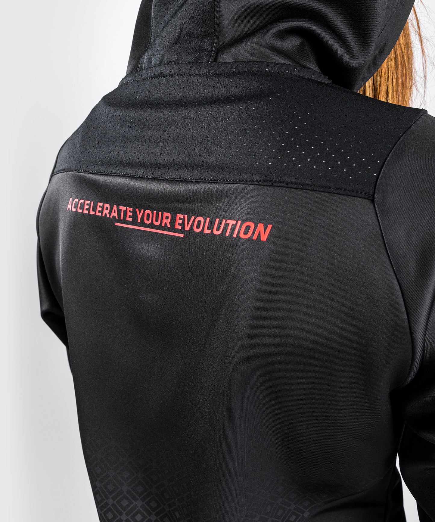 Sweatshirt à capuche UFC Venum Performance Institute - Pour Femmes - Noir/Rouge