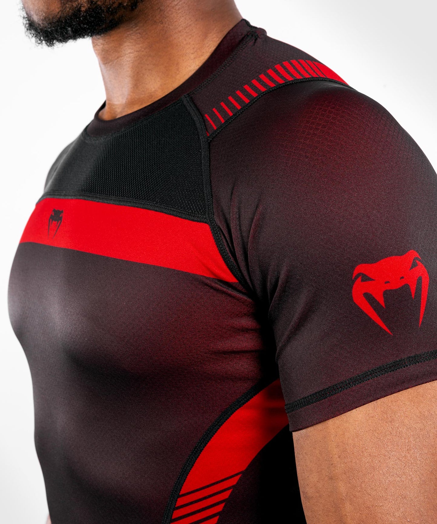 Camiseta de compresión Venum No Gi 3.0 - Manga corta - Negro/Rojo