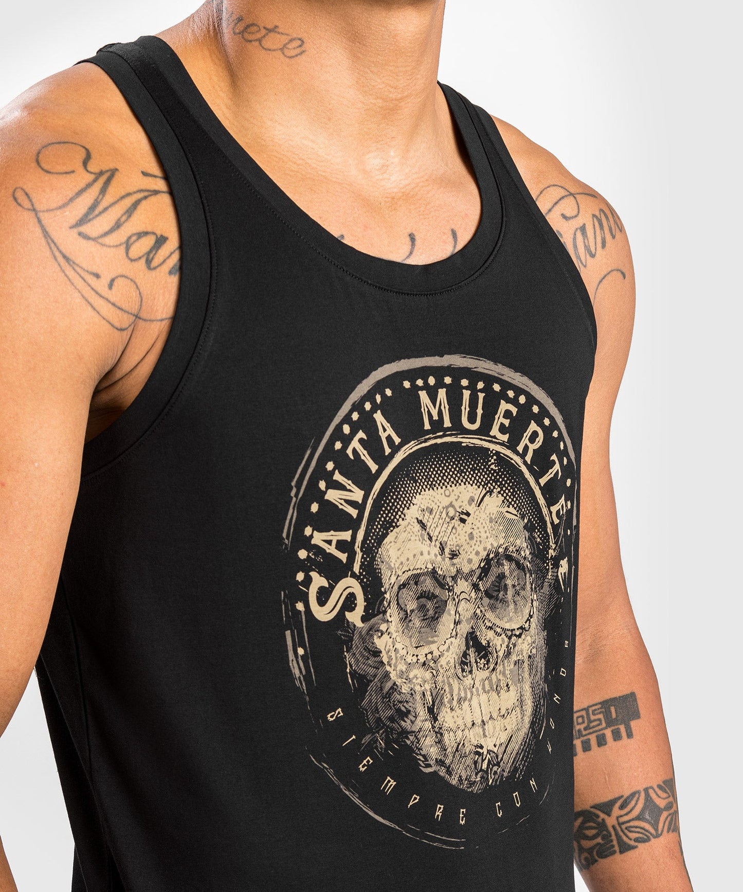 Santa Muerte Dark Side Venum tank top - Black/Brown