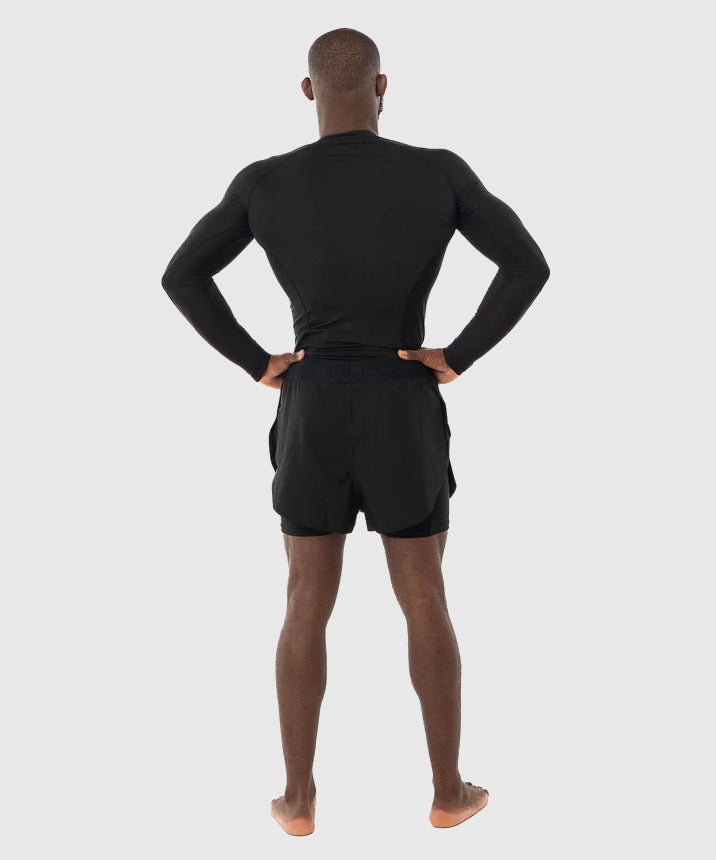 Fightshort 2 En 1 Metal Boxe - Noir