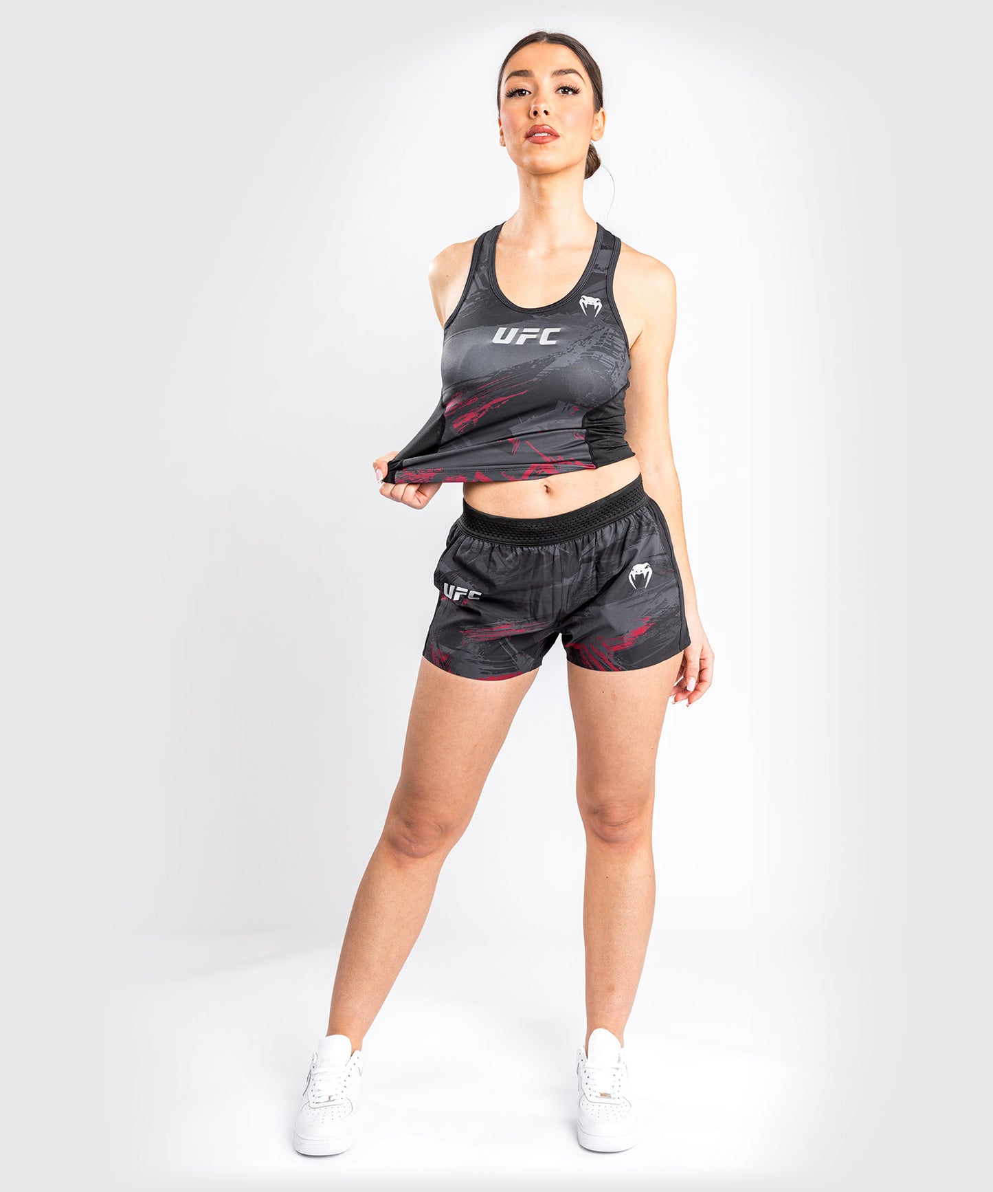 Short d'Entrainement UFC Venum Authentic Fight Week 2.0 - Pour Femmes - Noir/Rouge