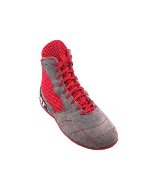Französische Savate-Boxschuhe Rivat Boom - Grau/Rot