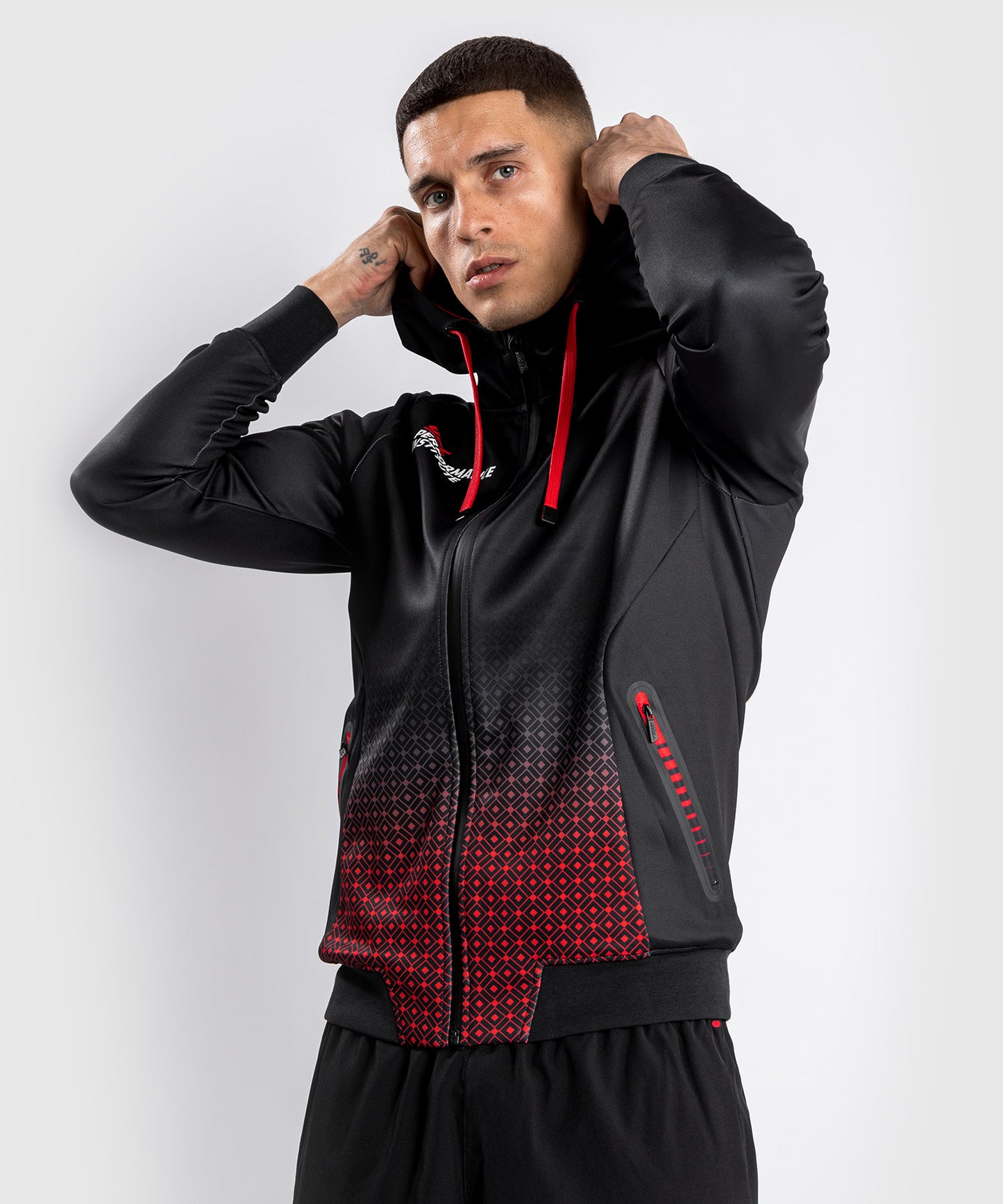 Sweatshirt à Capuche UFC Venum Performance Institute - Noir/Rouge