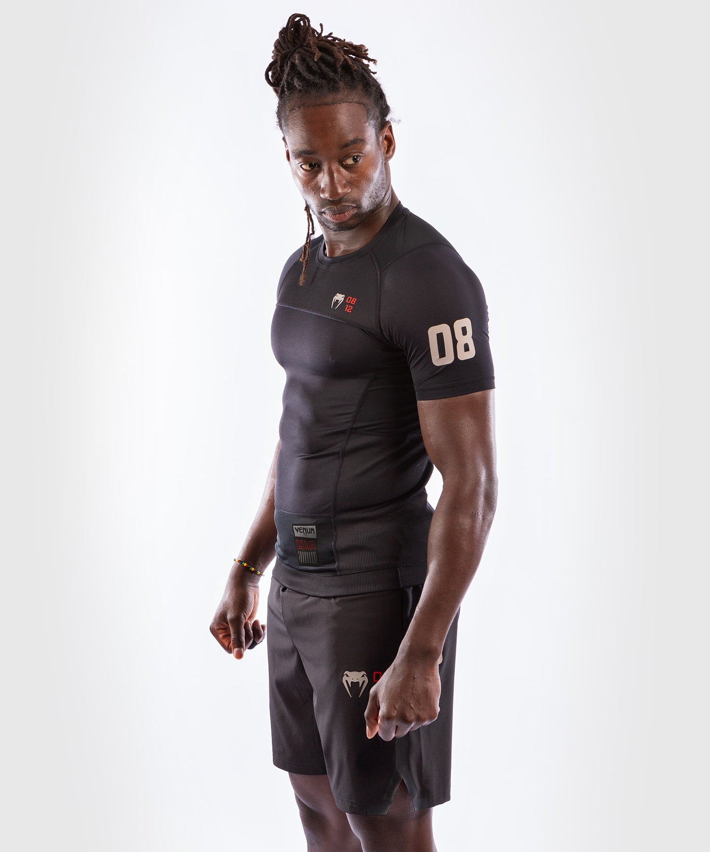 Venum Loma 08-12 Short Sleeve Rashguard - Black