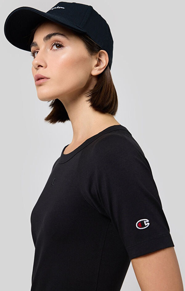 Champion Camiseta de Manga Corta Cuello Redondo – Negro