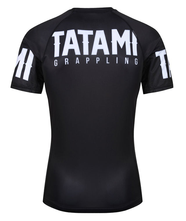 T-Shirt De Compression Tatami Fightwear Raven Manches Courtes - Noir