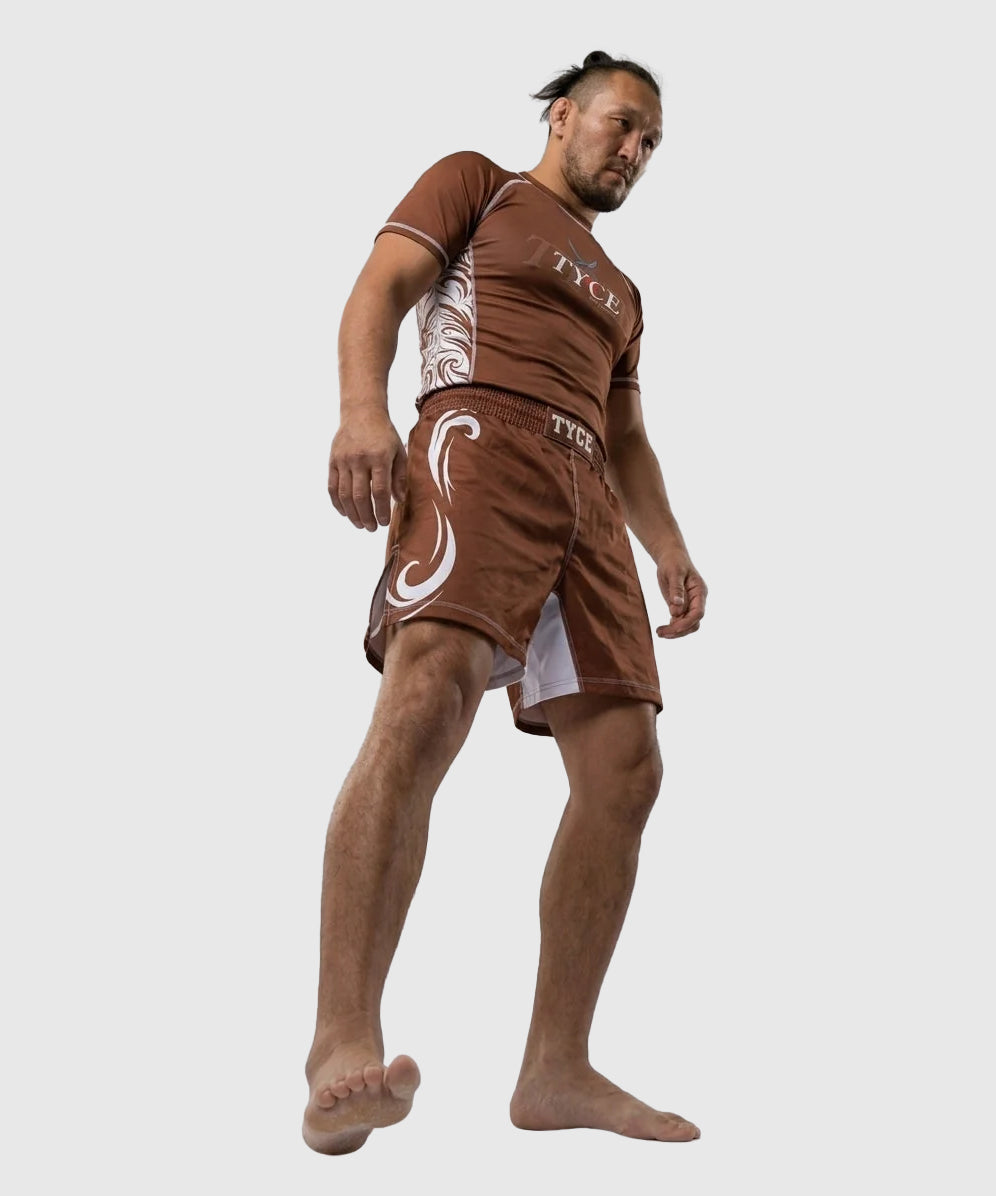 TYCE CULTURE OF WAR Dschingis Khan Fightshorts - Braun