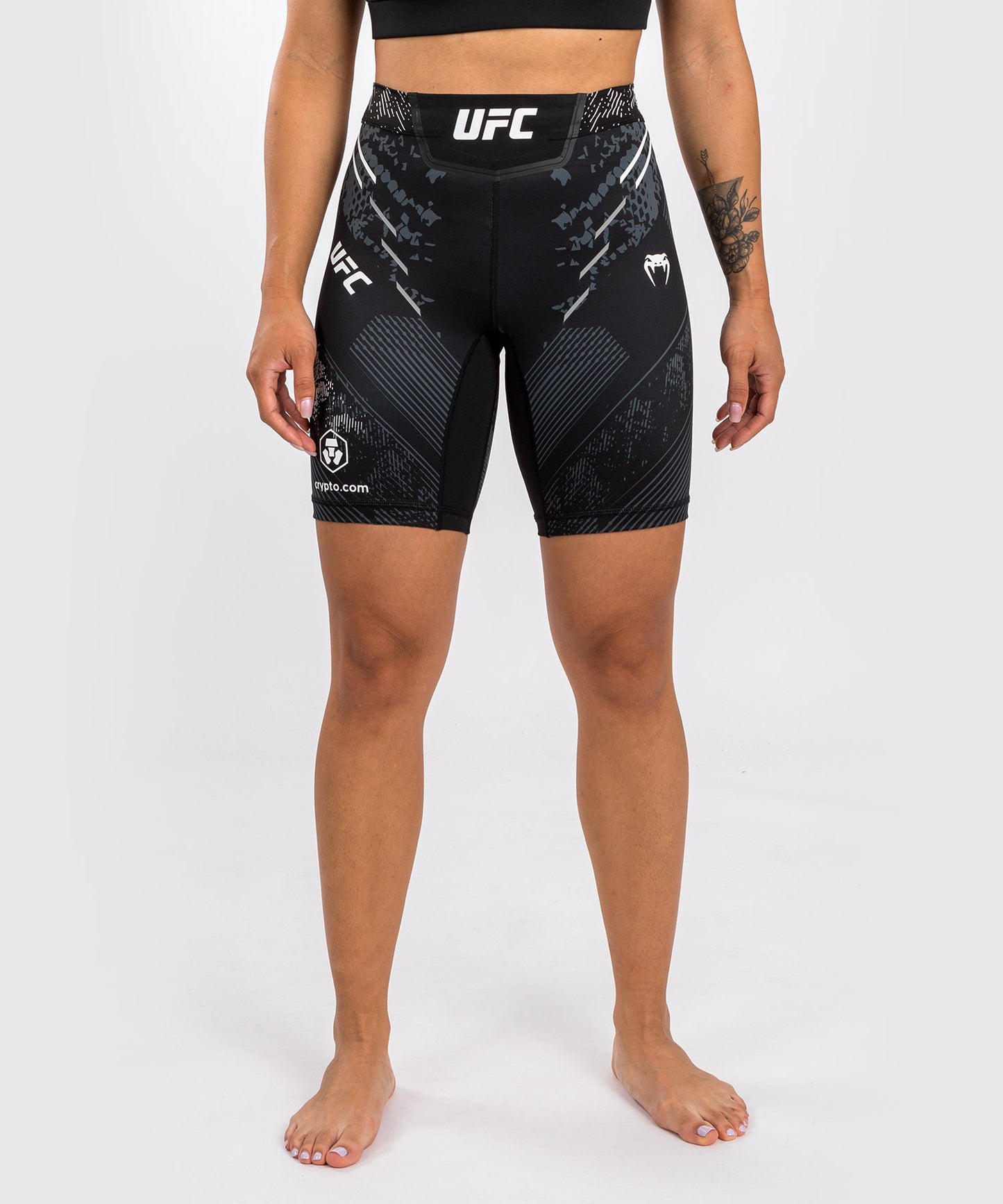 Short de compression Long Fit pour Femmes UFC Adrenaline by Venum Authentic Fight Night - Noir