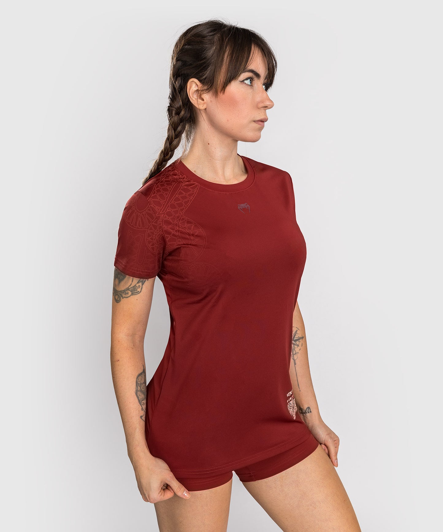 T-shirt Dry-Tech pour Femmes Venum Serpenti – Bordeaux/Ivoire