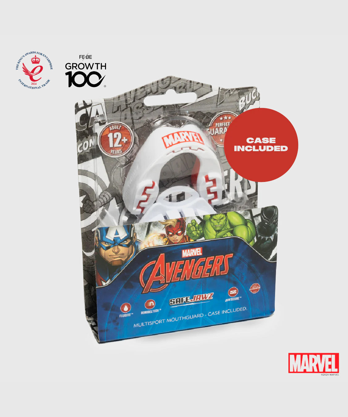 Safejawz Marvel Mundschutz - Weiß/Rot