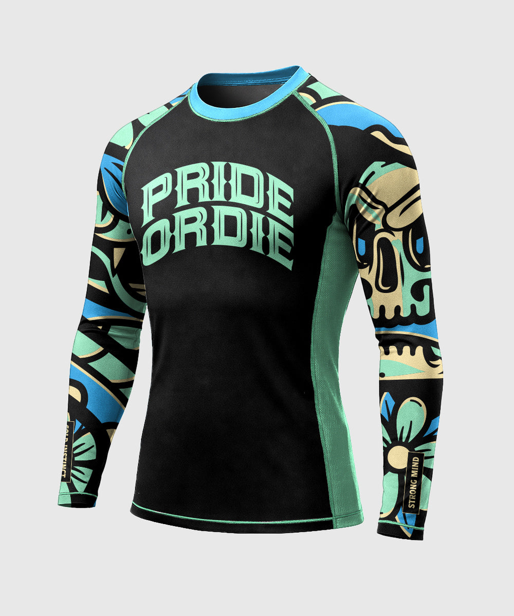 Pride Or Die Cold Instinct Long-Sleeve Rashguard - Blue