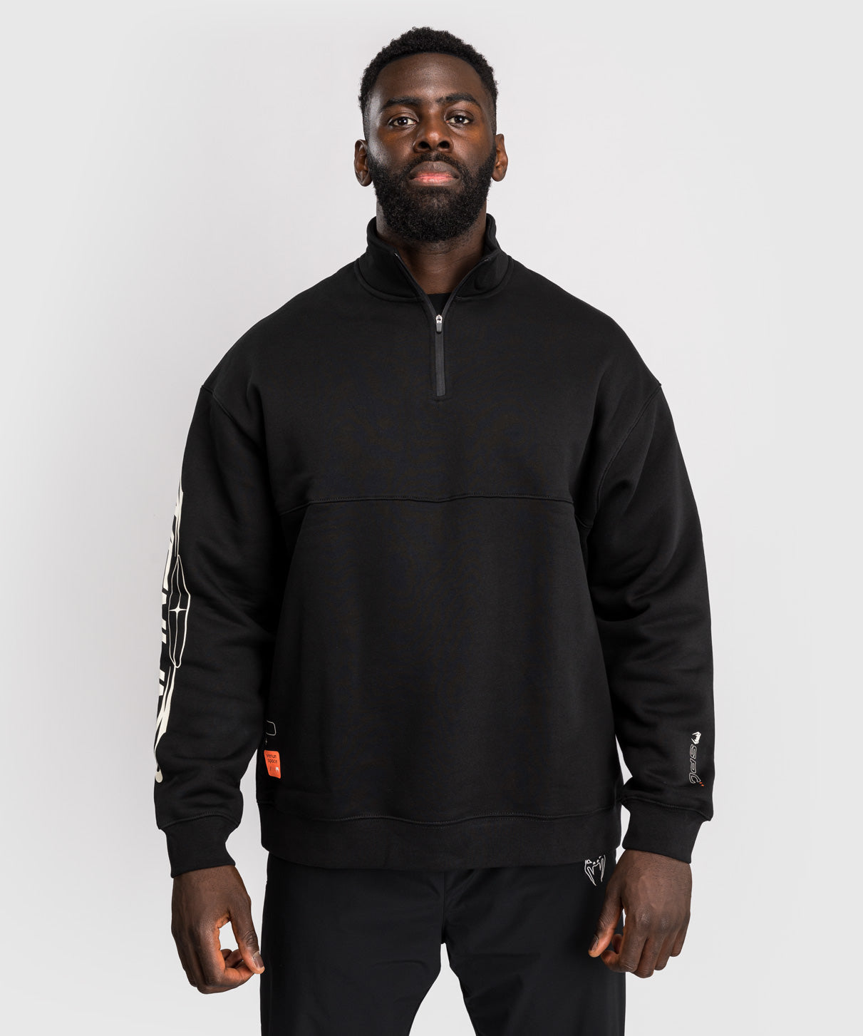 Sweat col Zippé Venum Eclipse – Noir/Ivoire