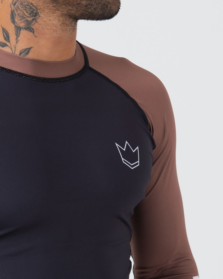 Rashguard À Manches Longues Kingz Ranked Performance V2 - Marron