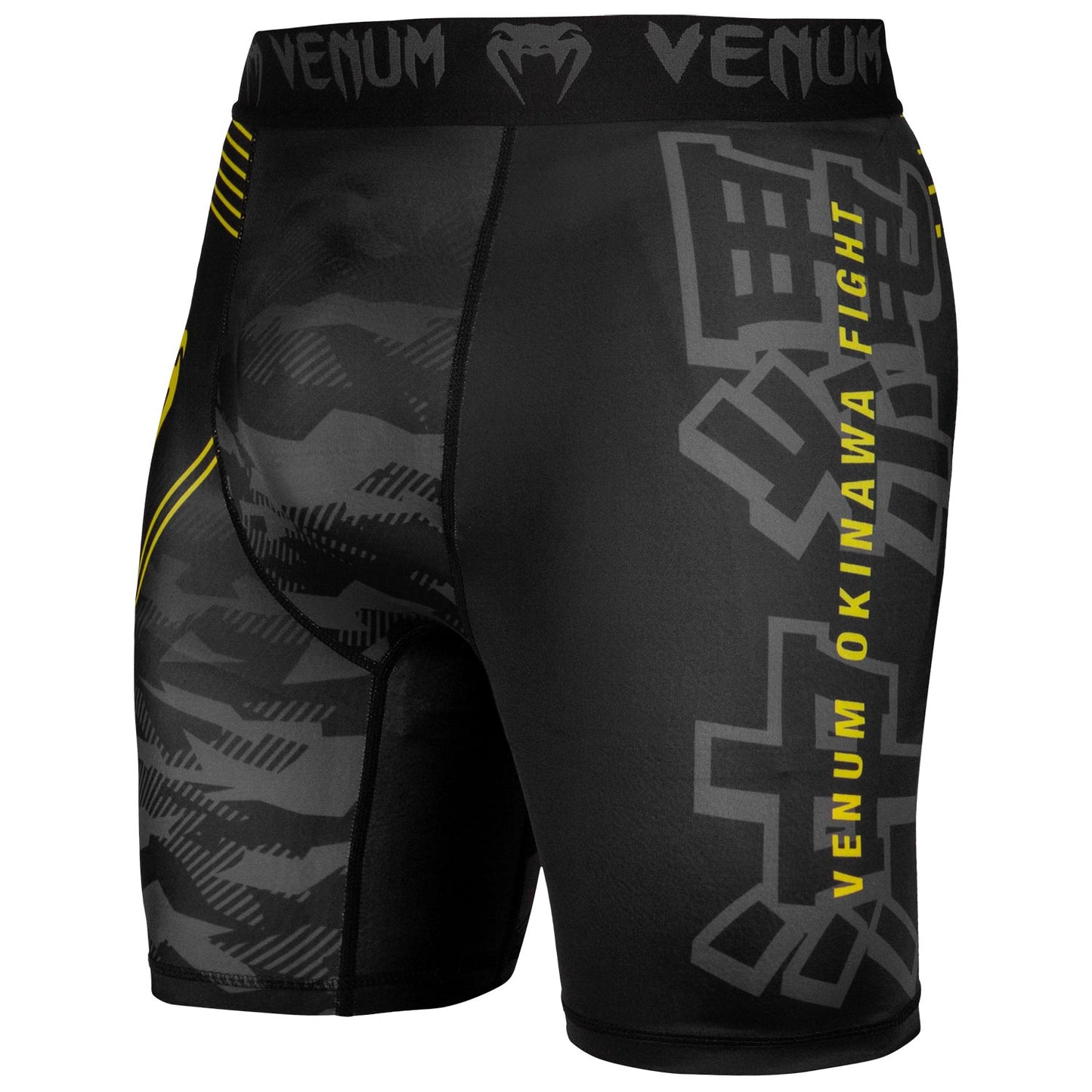 Venum Okinawa 2.0 Compression Shorts - Black/Yellow