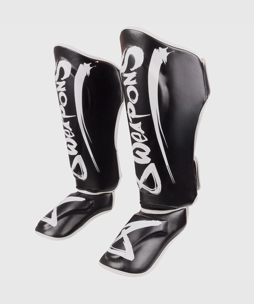 8 Weapons Unlimited 2.0 Shin Guards - Black/White