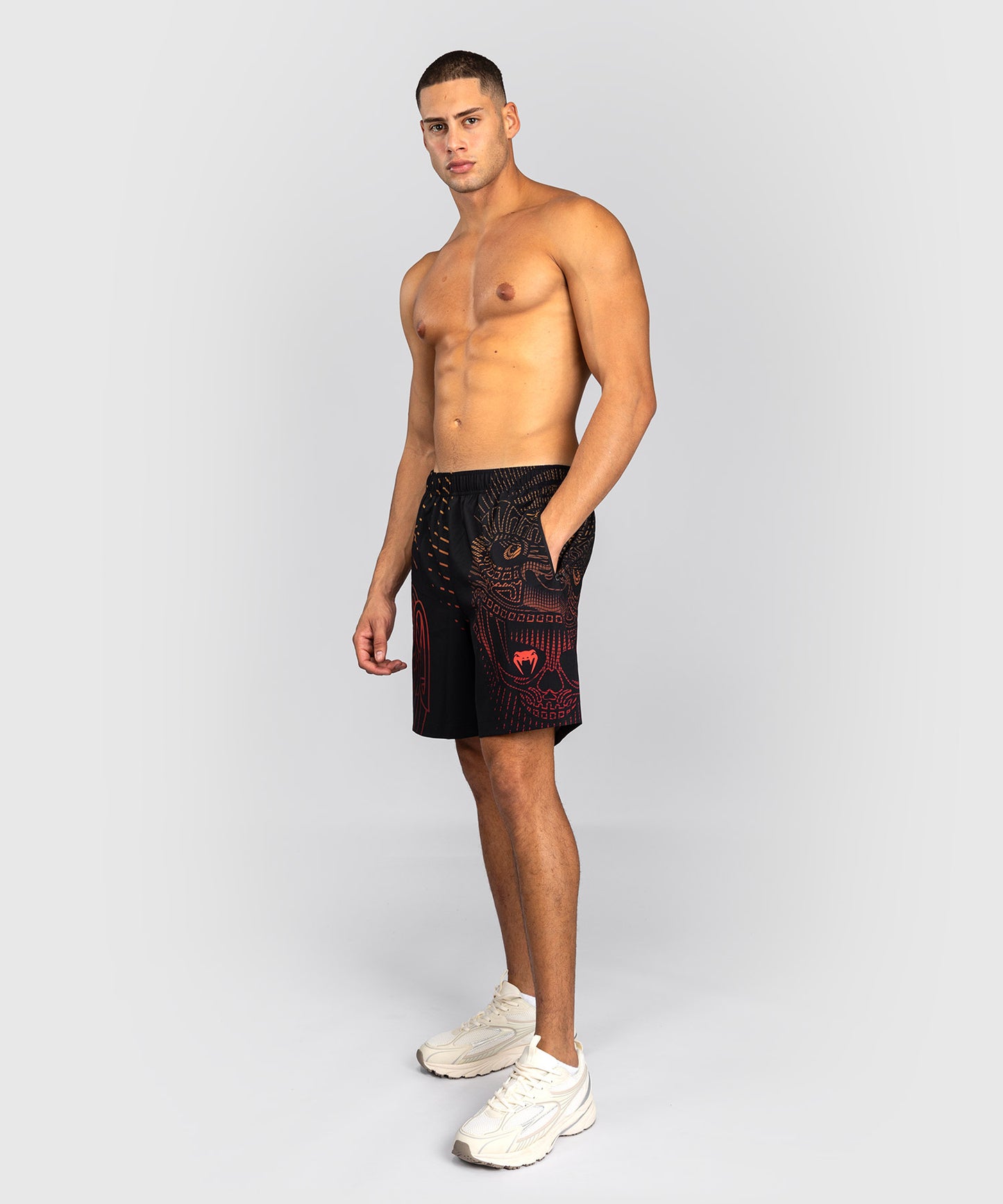 Venum Quetzal Fury Trainingsshorts - Schwarz/Fury Rot/Tangerine