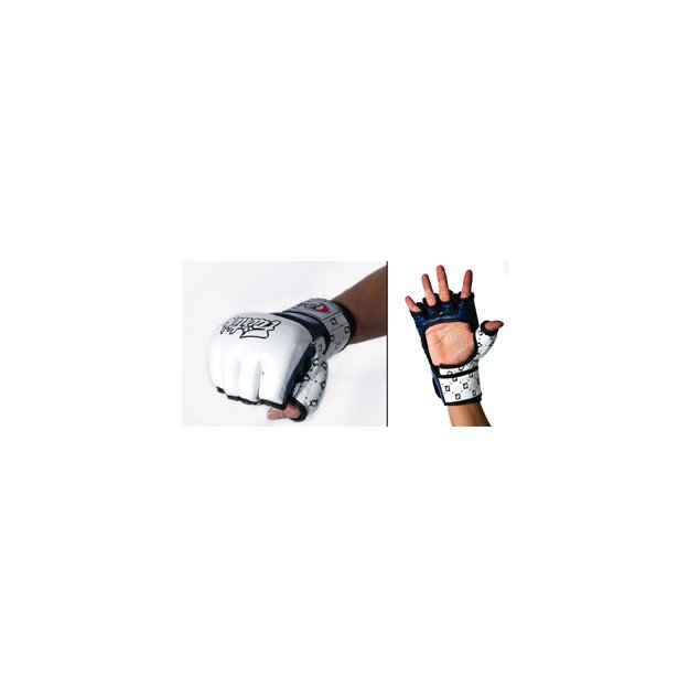 Gants de MMA Fairtex Cuir - Blanc/Noir
