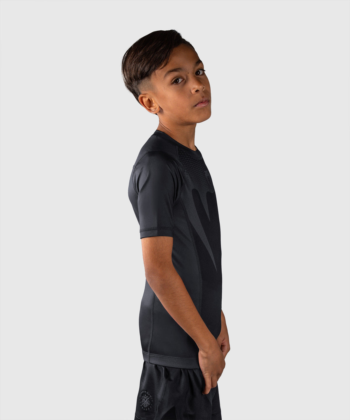 Rashguard manches courtes pour Enfant Venum Attack - Noir/Or
