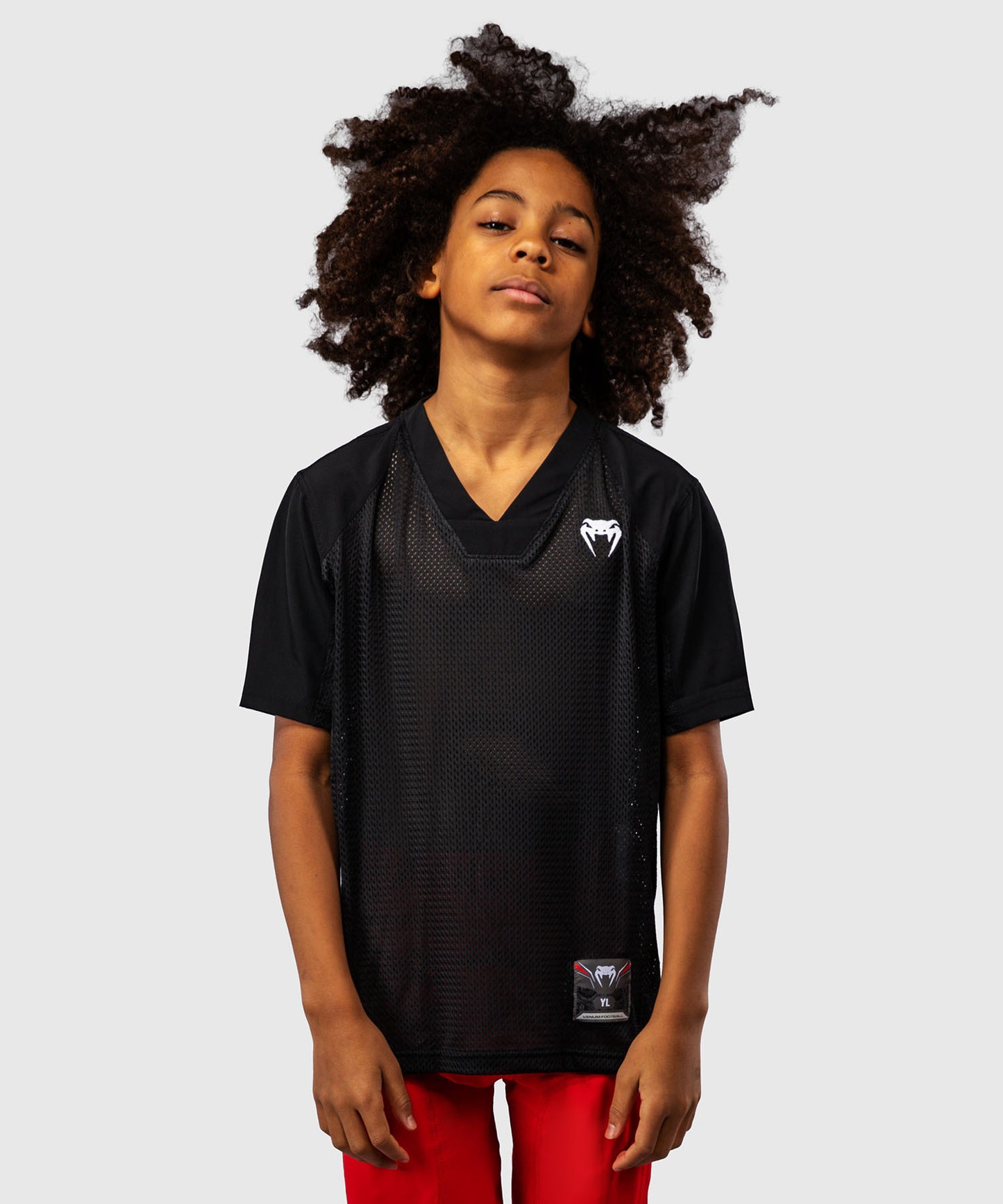 Venum Elite Fußball Kurzarmtrikot für Kinder - Schwarz