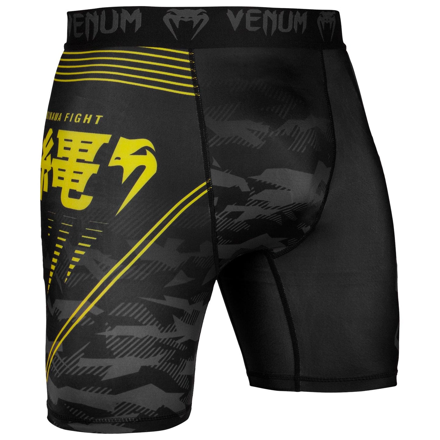 Venum Okinawa 2.0 Compression Shorts - Black/Yellow