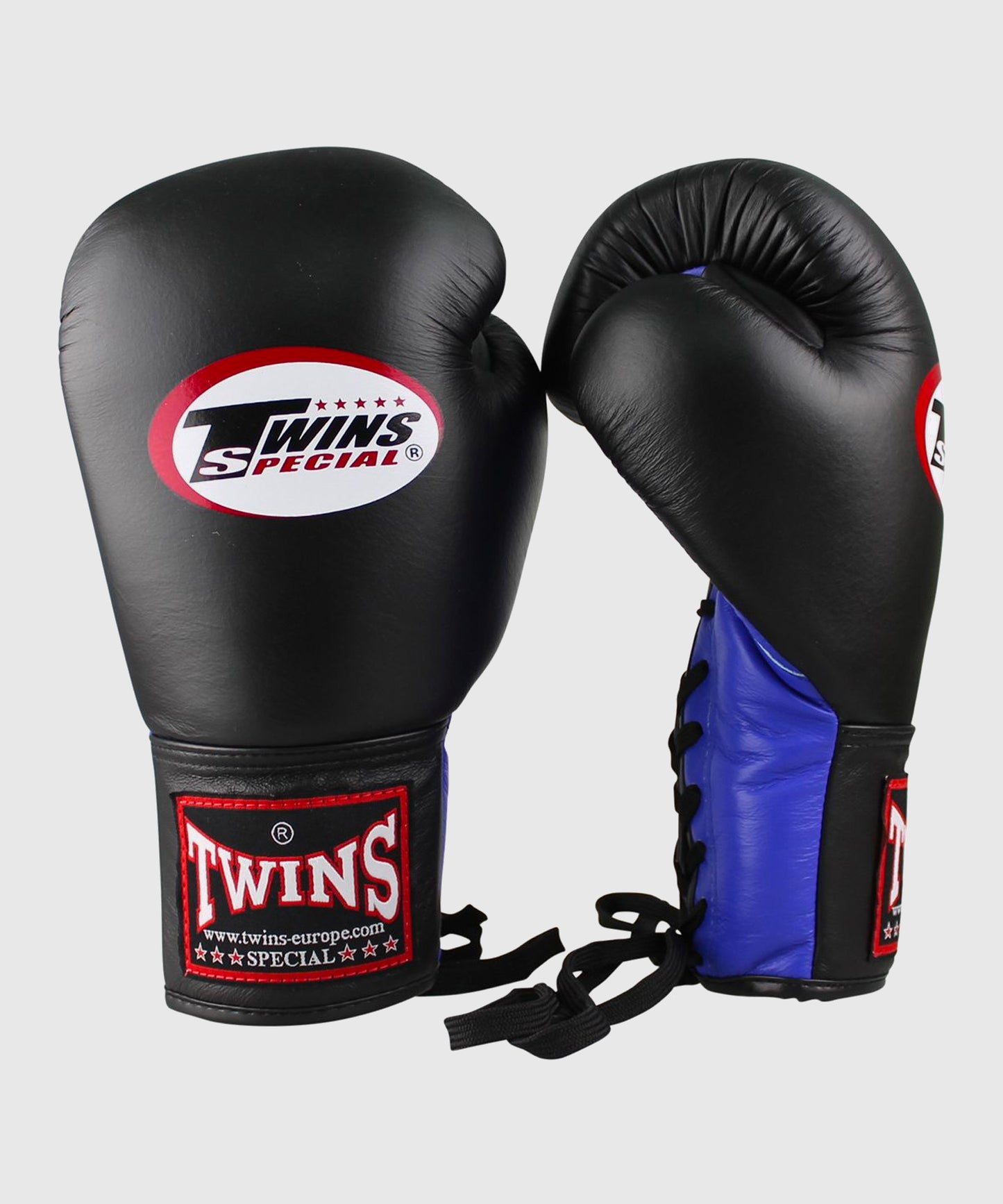 Twins BGLL 1 lace-up boxing gloves - Black/Blue