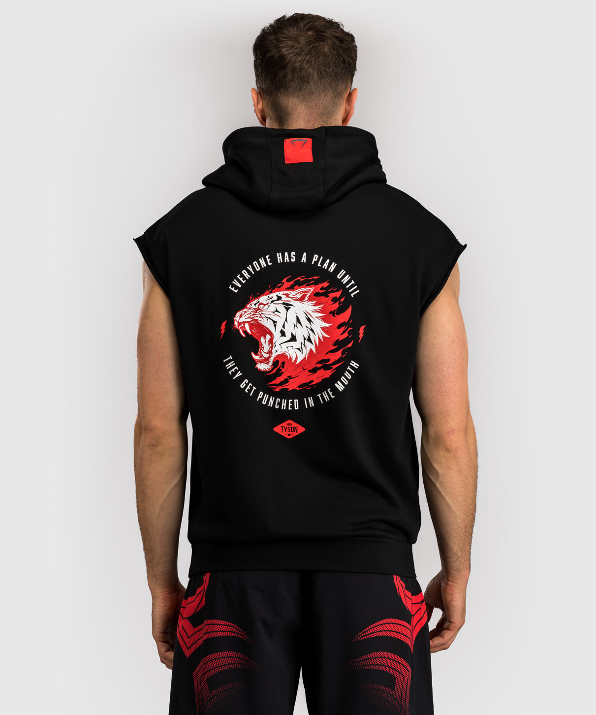 Venum x Mike Tyson Tiger Felpa senza maniche - Nero profondo/Rosso intenso