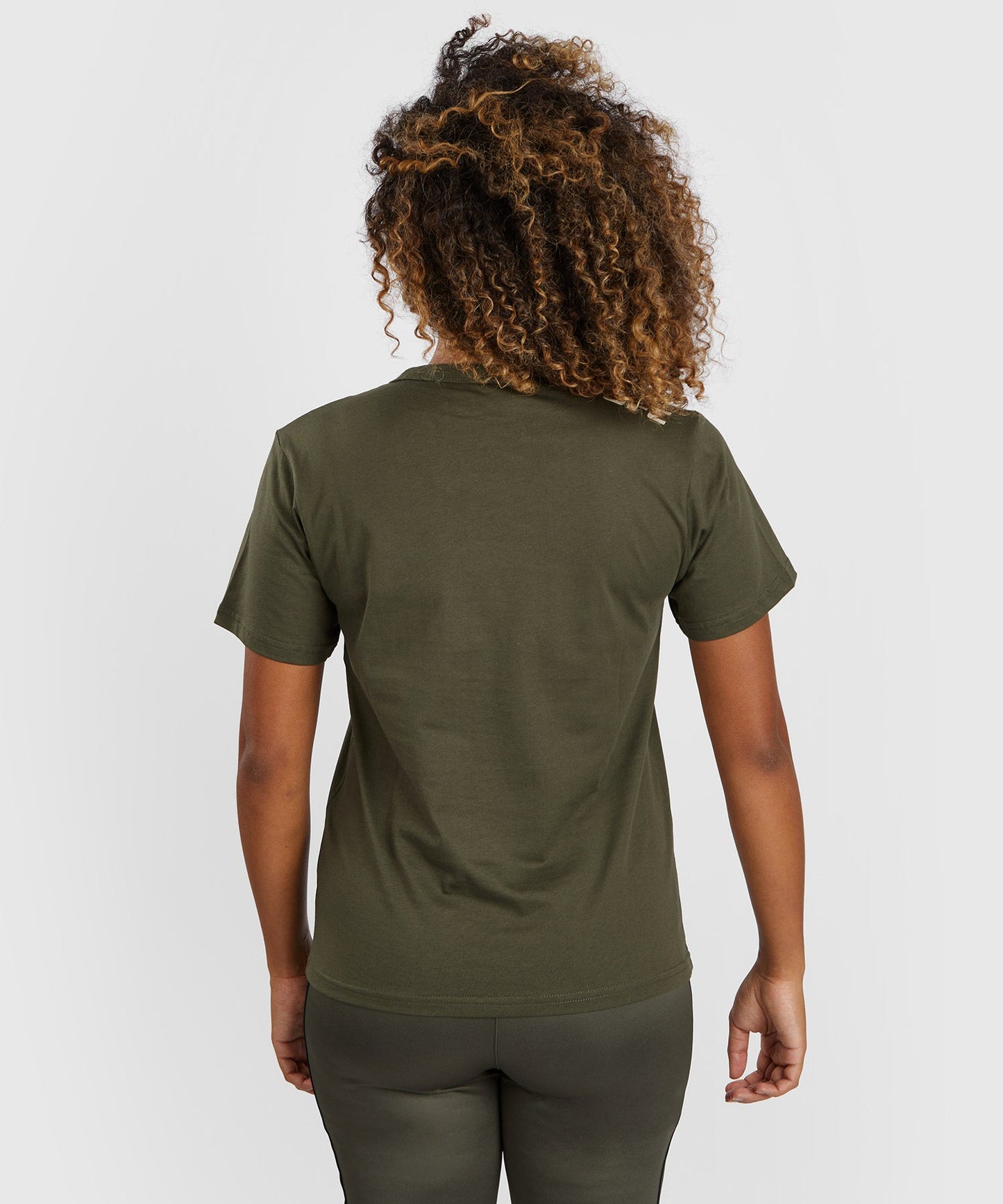 T-shirt à manches courtes en coton pour femmes UFC Adrenaline by Venum Fight Week - Kaki