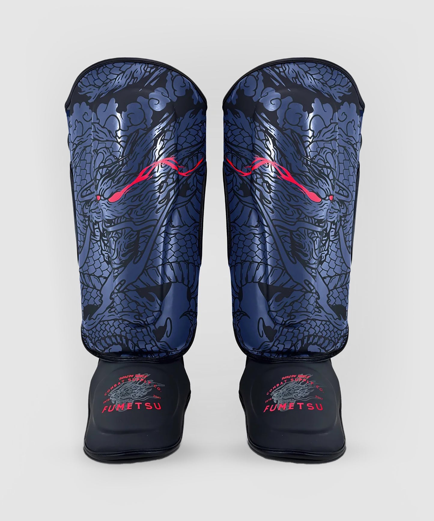 Fumetsu Dragon Slayer Shin Guards - Blue/Red
