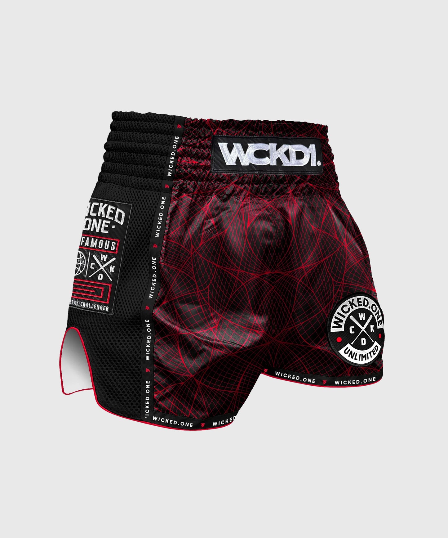 Short De Muay Thai Wicked One Metaverse - Noir / Rouge