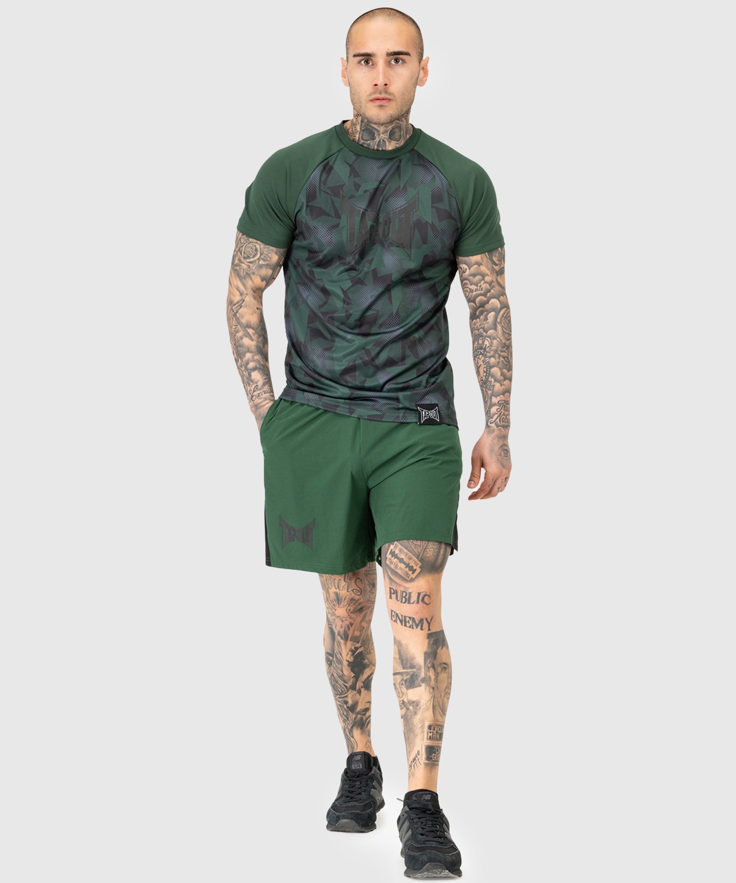 Tapout Training Shorts - Green/Black