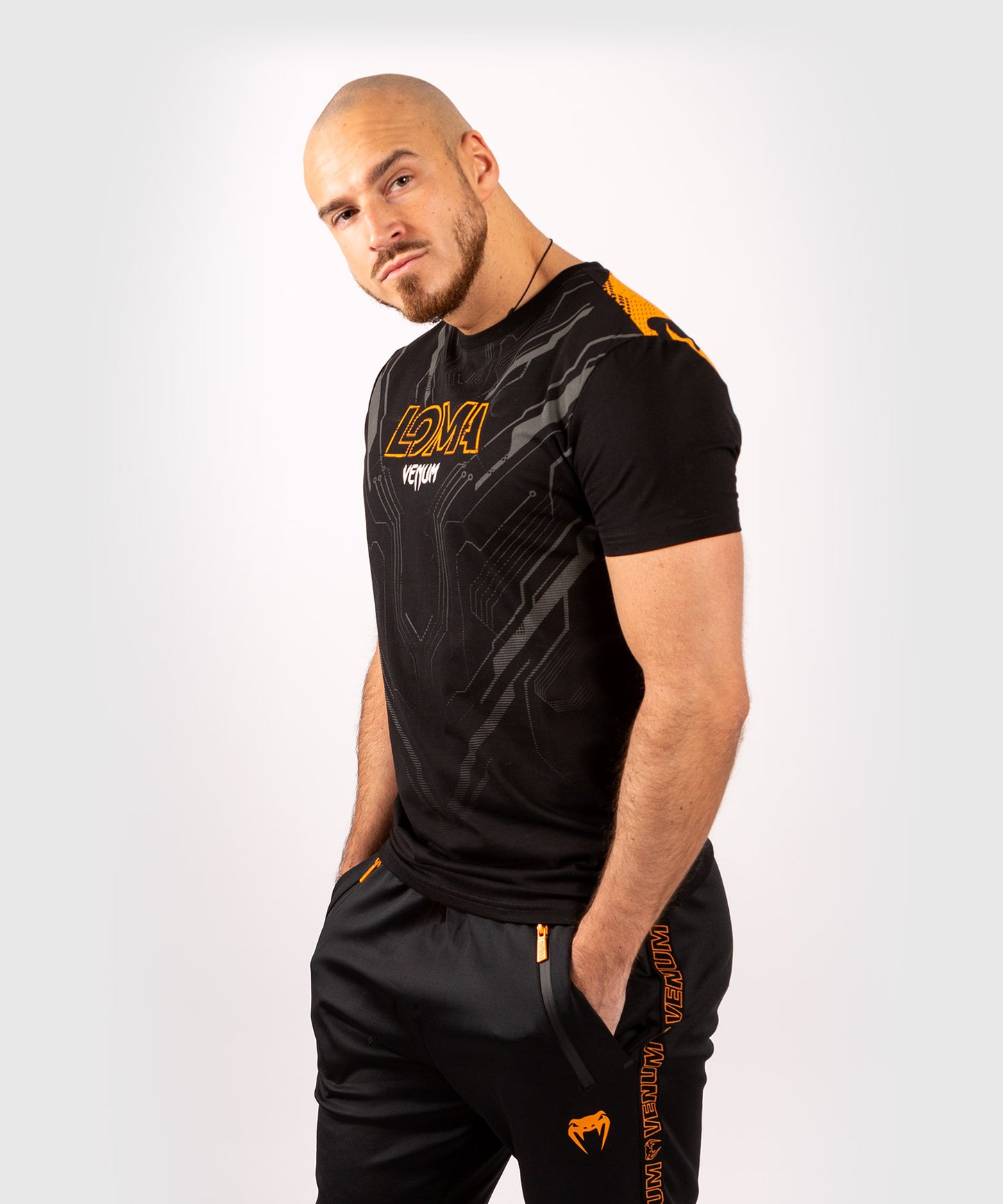 T-Shirt Venum Loma Fight 11/12 - Black/Orange