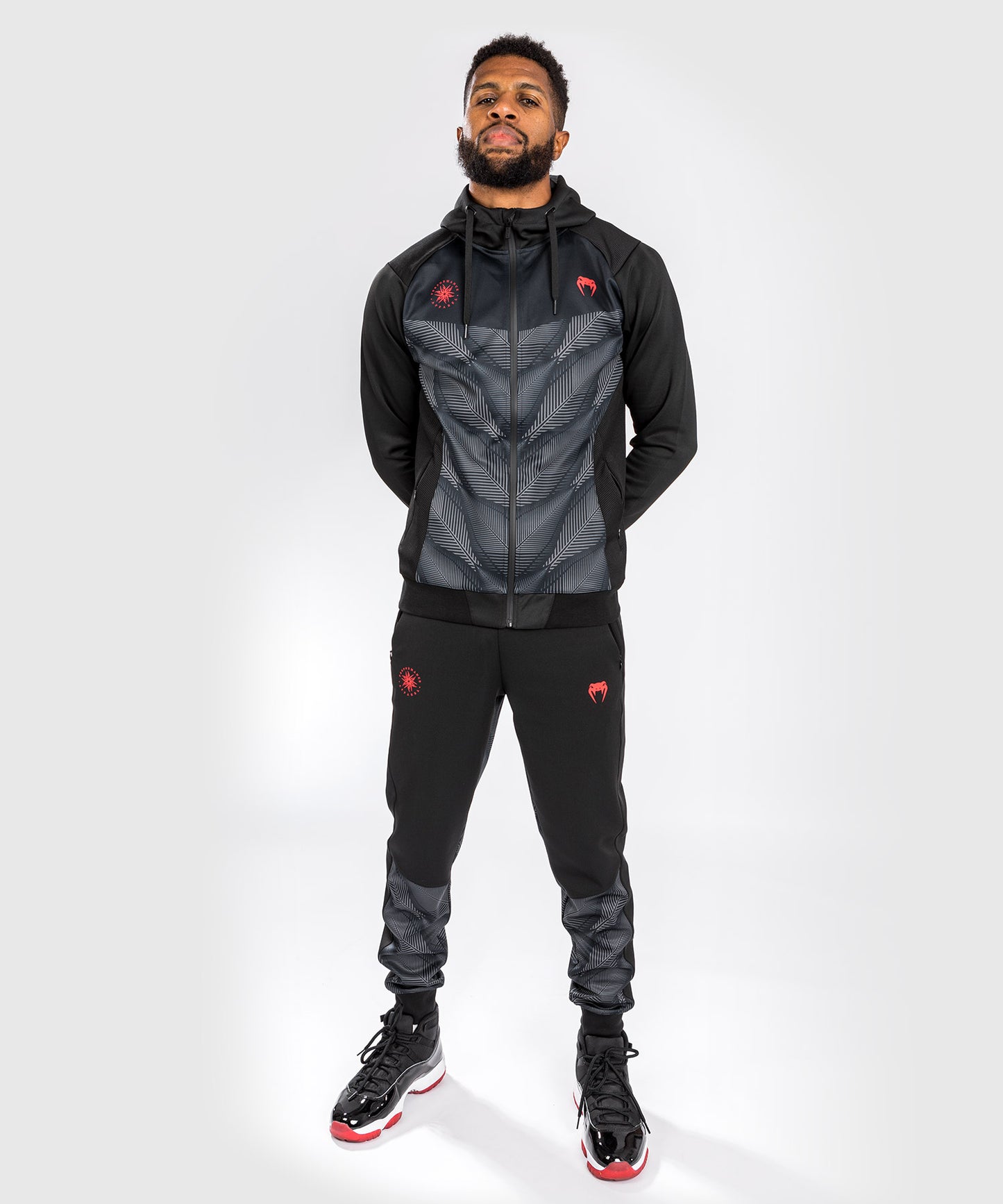 Venum Phantom Hoodie mit Reißverschluss - Schwarz/Rot