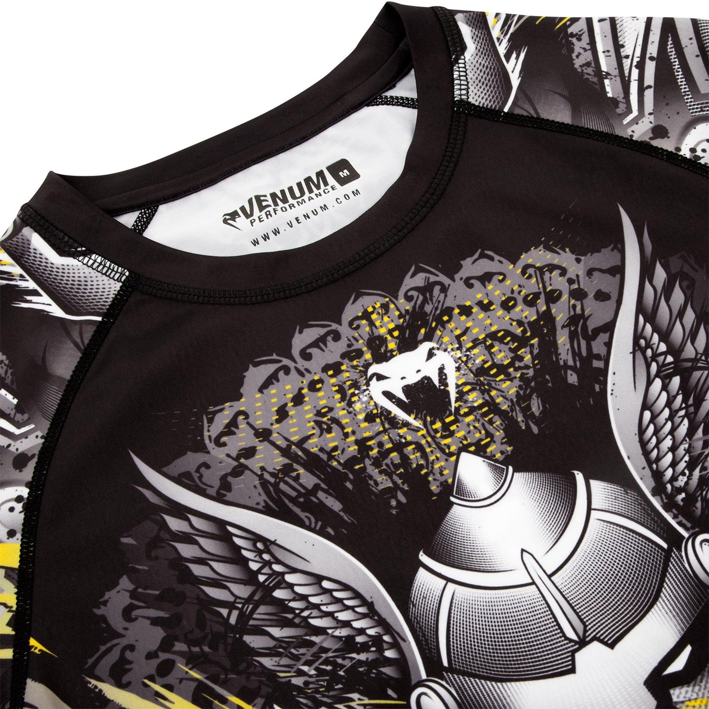 Venum Viking 2.0 Rashguard - Long Sleeves - Black/Yellow