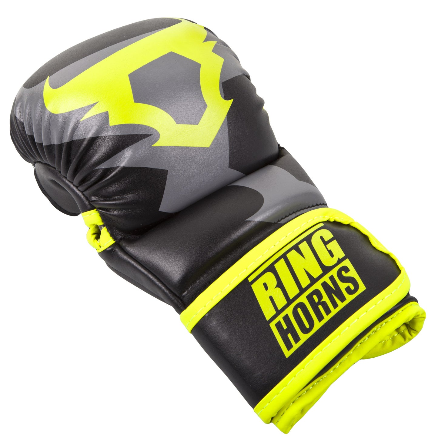 Ringhorns Charger sparring gloves - Black/Fluorescent Yellow