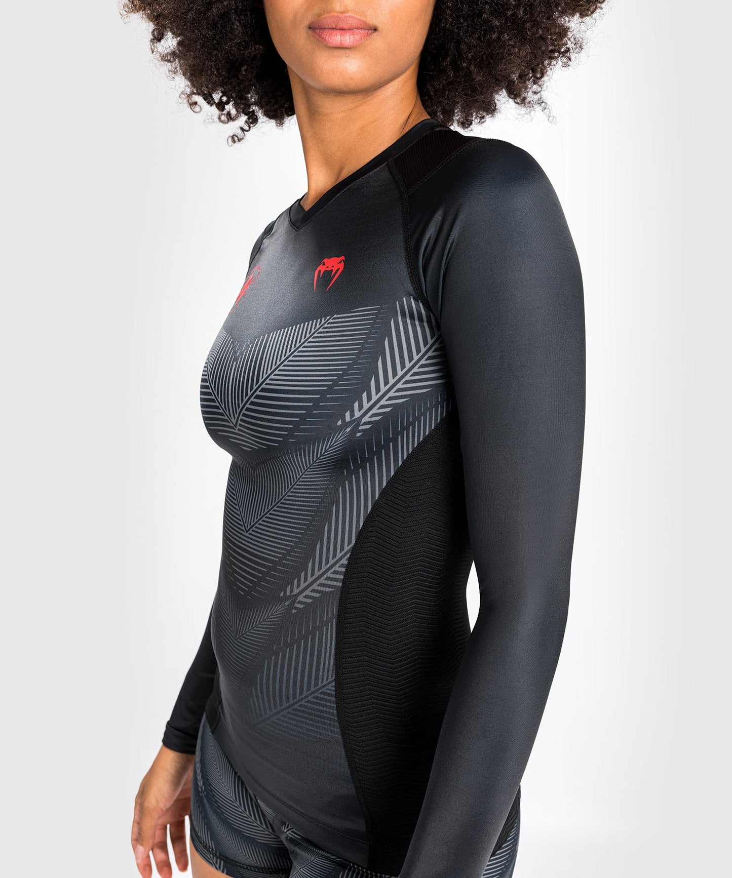 Rashguard Venum Phantom - Manches Longues - Pour Femmes - Noir/Rouge