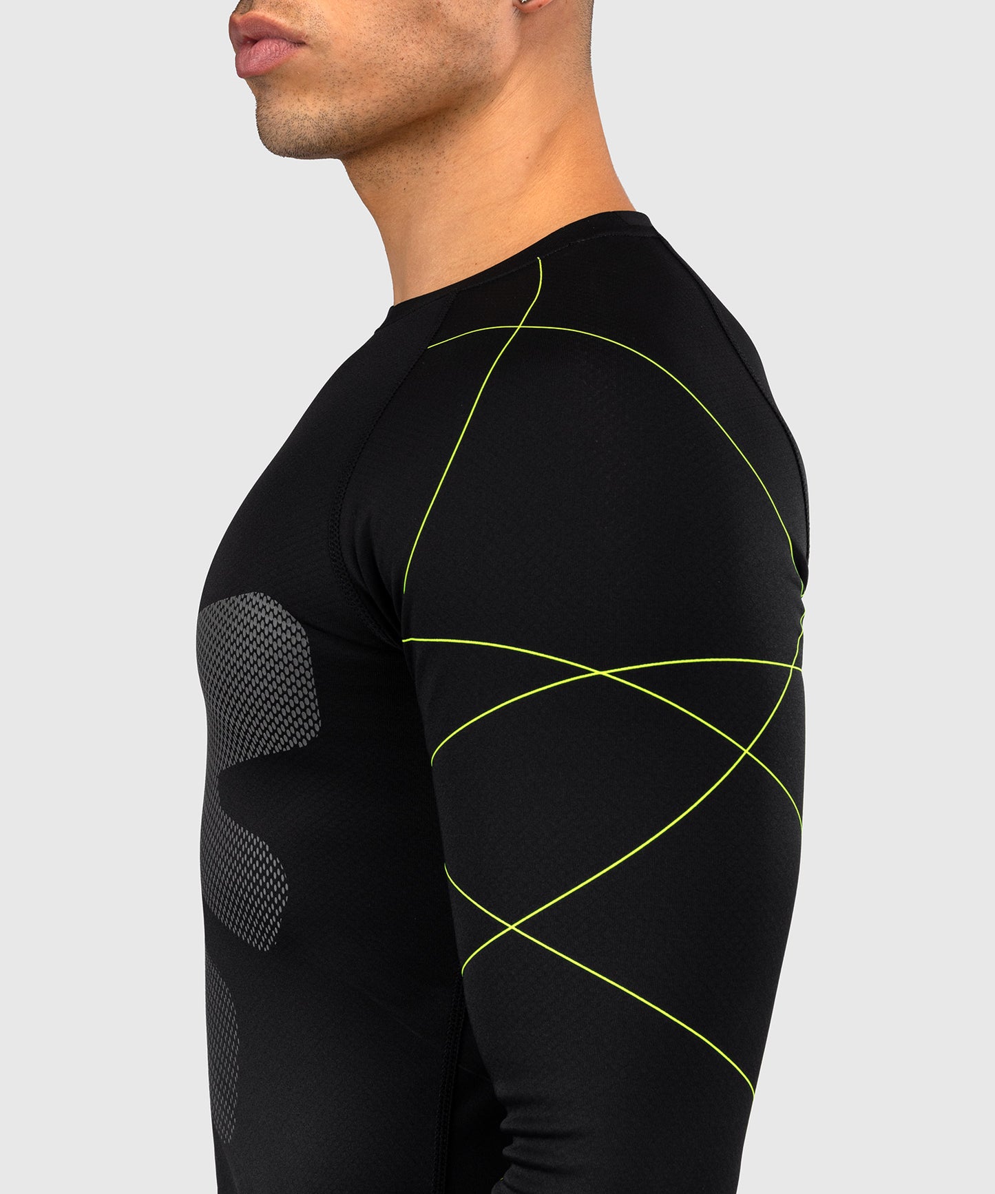 Venum Training Camp 4.0 Langarm-Rashguard - Schwarz/Leuchtgrün